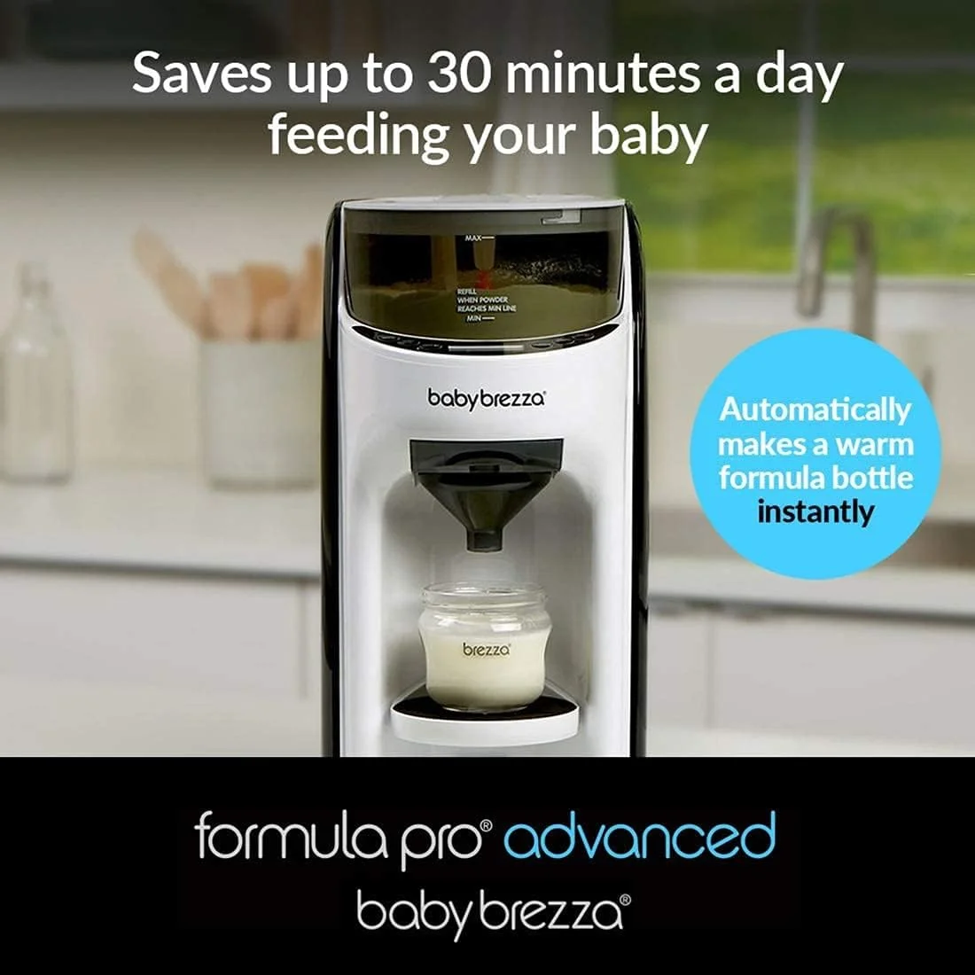 دستگاه شیر خشک ساز اتوماتیک Baby Brezza Formula Pro Advanced | تهیه فوری و خودکار شیشه شیر نوزاد | مخلوط و گرم کردن شیر خشک با فشردن یک دکمه | سفید، 1 عدد دستگاه شیر خشک ساز اتوماتیک Baby Brezza Formula Pro Advanced | تهیه فوری و خودکار شیشه شیر نوزاد | مخلوط و گرم کردن شیر خشک با فشردن یک دکمه | سفید، 1 عدد