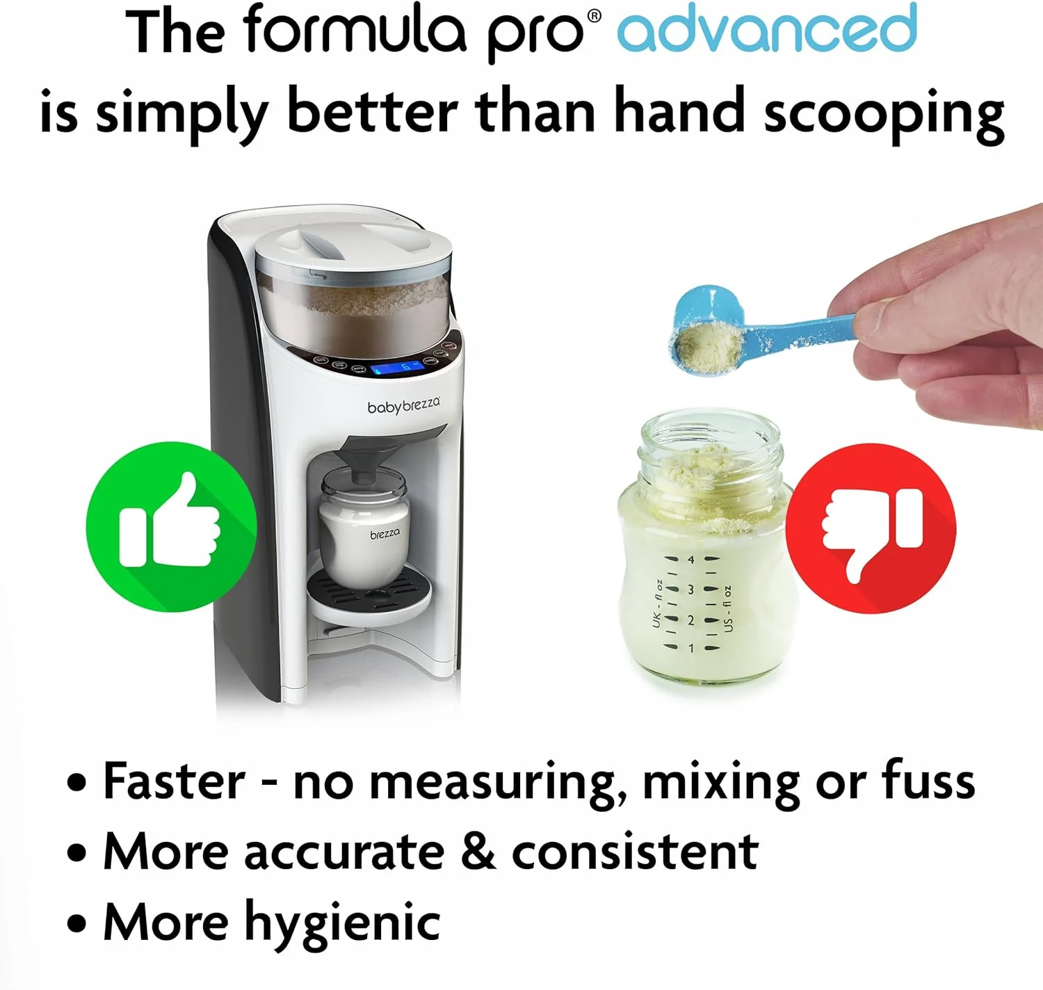 دستگاه شیر خشک ساز اتوماتیک Baby Brezza Formula Pro Advanced | تهیه فوری و خودکار شیشه شیر نوزاد | مخلوط و گرم کردن شیر خشک با فشردن یک دکمه | سفید، 1 عدد دستگاه شیر خشک ساز اتوماتیک Baby Brezza Formula Pro Advanced | تهیه فوری و خودکار شیشه شیر نوزاد | مخلوط و گرم کردن شیر خشک با فشردن یک دکمه | سفید، 1 عدد