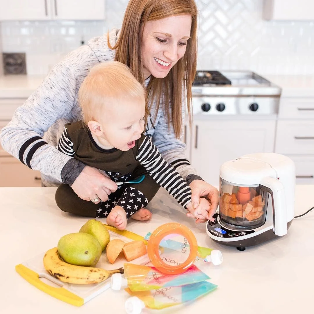 غذاساز کودک Baby Brezza One Step Deluxe - پخت و مخلوط کن در یک دستگاه برای بخارپز و پوره کردن غذای کودک - تهیه غذای ارگانیک برای نوزادان و کودکان نوپا - شامل 3 عدد کیسه و 3 عدد قیف غذاساز کودک Baby Brezza One Step Deluxe - پخت و مخلوط کن در یک دستگاه برای بخارپز و پوره کردن غذای کودک - تهیه غذای ارگانیک برای نوزادان و کودکان نوپا - شامل 3 عدد کیسه و 3 عدد قیف