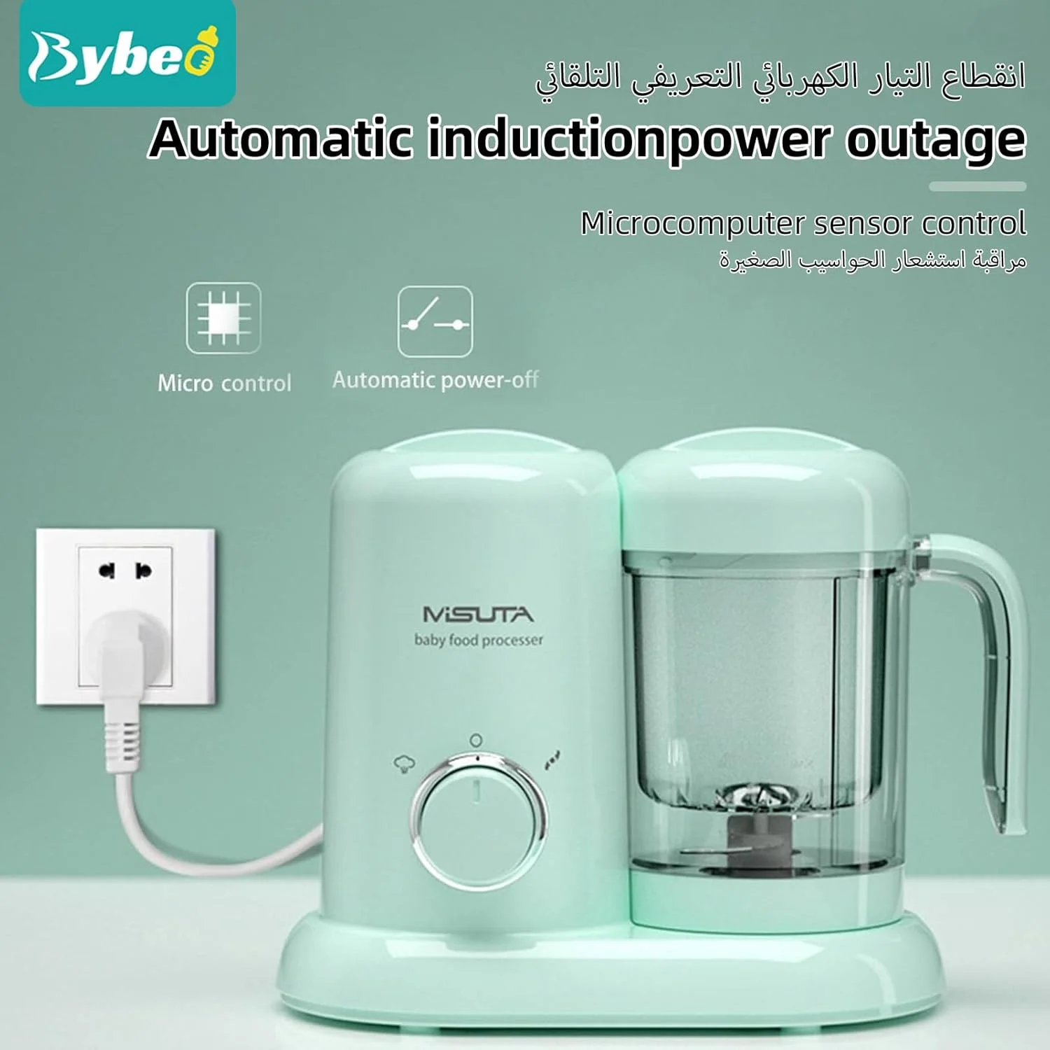 غذاساز کودک 4 در 1 BYBEO، پردازنده و مخلوط کن غذا، مخلوط کن غذای کودک قابل حمل و دستگاه آسیاب پوره، پخت و آسیاب خودکار، استفاده آسان برای پخت غذاهای سالم خانگی، BPA غذاساز کودک 4 در 1 BYBEO، پردازنده و مخلوط کن غذا، مخلوط کن غذای کودک قابل حمل و دستگاه آسیاب پوره، پخت و آسیاب خودکار، استفاده آسان برای پخت غذاهای سالم خانگی، BPA