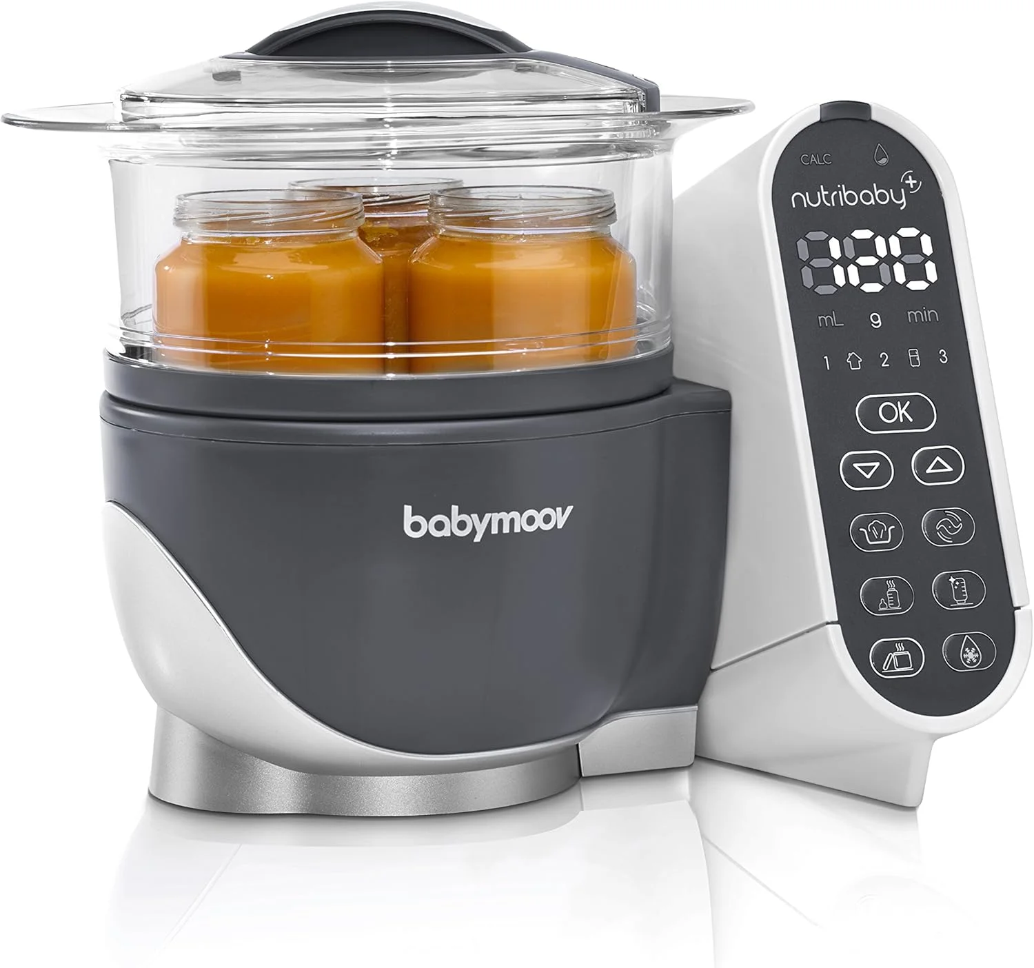 غذاساز و مخلوط کن کودک Babymoov Nutribaby (+) - خاکستری صنعتی غذاساز و مخلوط کن کودک Babymoov Nutribaby (+) - خاکستری صنعتی