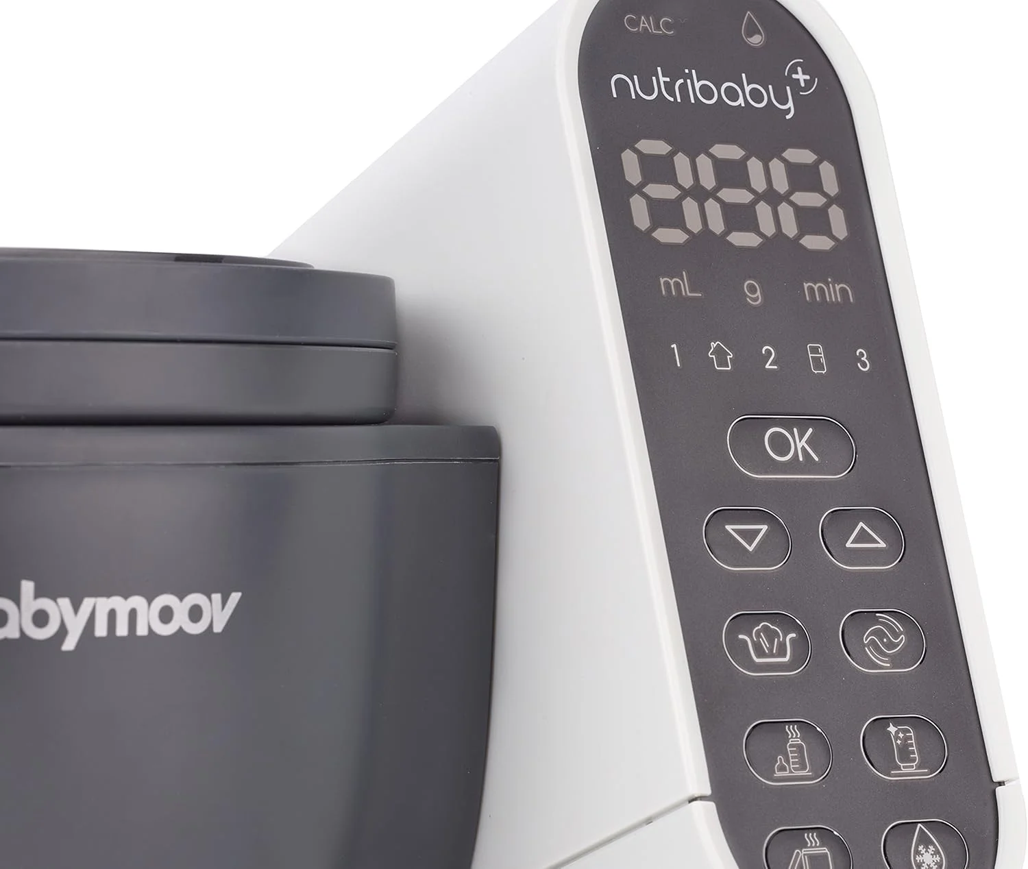 غذاساز و مخلوط کن کودک Babymoov Nutribaby (+) - خاکستری صنعتی غذاساز و مخلوط کن کودک Babymoov Nutribaby (+) - خاکستری صنعتی