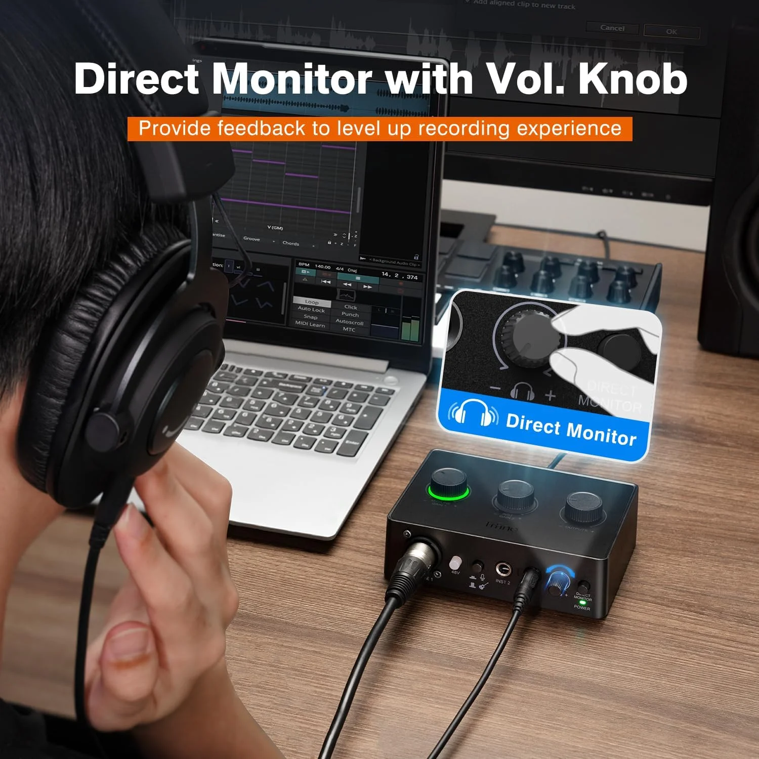 کارت صدای USB فایفاین برای ضبط، میکسر پادکست با خط میکروفون XLR، مانیتور مستقیم، دکمه گین، فانتوم پاور 48 ولت، برای ساز گیتار، موسیقی، تولید محتوای ویدیویی، وکال - AMPLITANK SC1 کارت صدای USB فایفاین برای ضبط، میکسر پادکست با خط میکروفون XLR، مانیتور مستقیم، دکمه گین، فانتوم پاور 48 ولت، برای ساز گیتار، موسیقی، تولید محتوای ویدیویی، وکال - AMPLITANK SC1