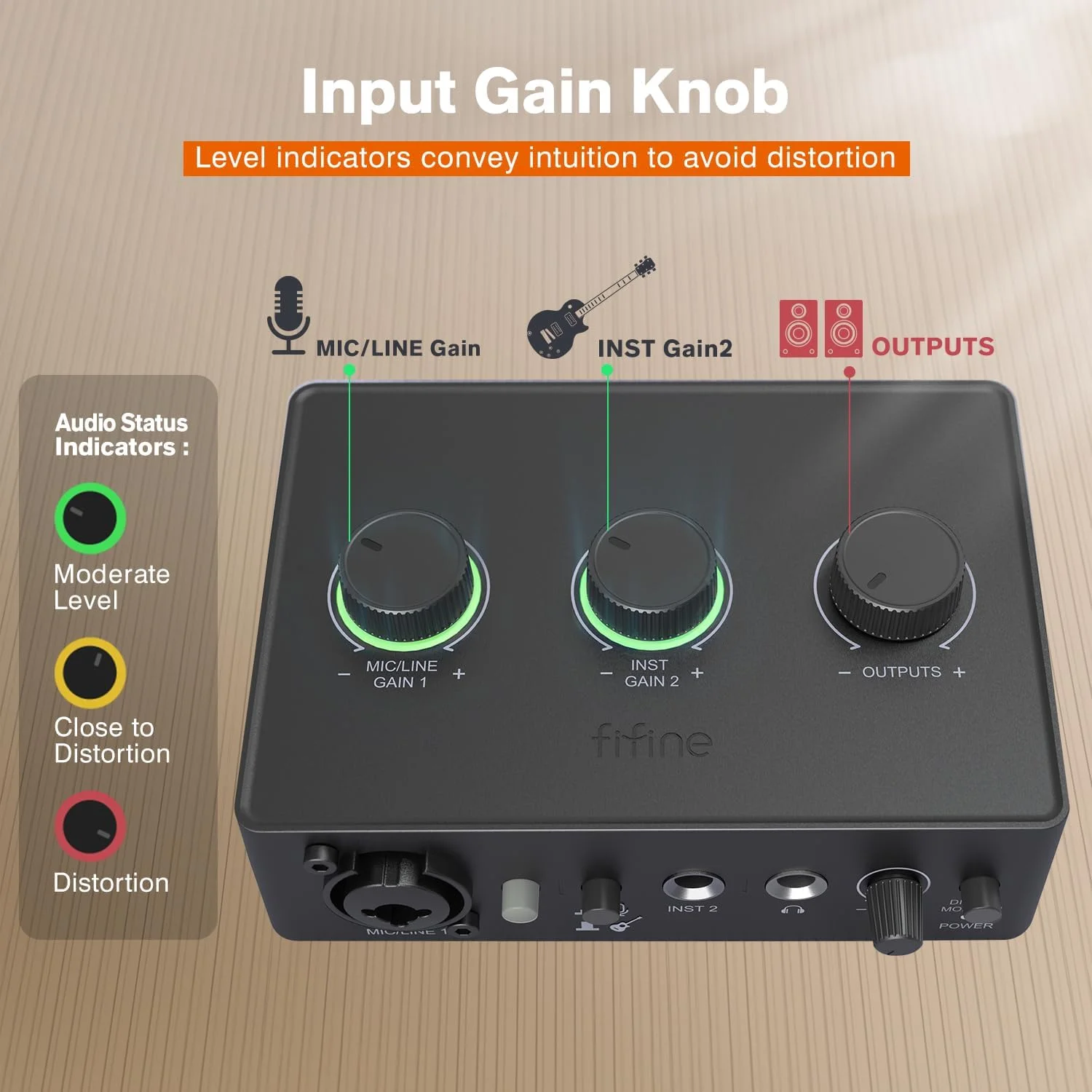 کارت صدای USB فایفاین برای ضبط، میکسر پادکست با خط میکروفون XLR، مانیتور مستقیم، دکمه گین، فانتوم پاور 48 ولت، برای ساز گیتار، موسیقی، تولید محتوای ویدیویی، وکال - AMPLITANK SC1 کارت صدای USB فایفاین برای ضبط، میکسر پادکست با خط میکروفون XLR، مانیتور مستقیم، دکمه گین، فانتوم پاور 48 ولت، برای ساز گیتار، موسیقی، تولید محتوای ویدیویی، وکال - AMPLITANK SC1