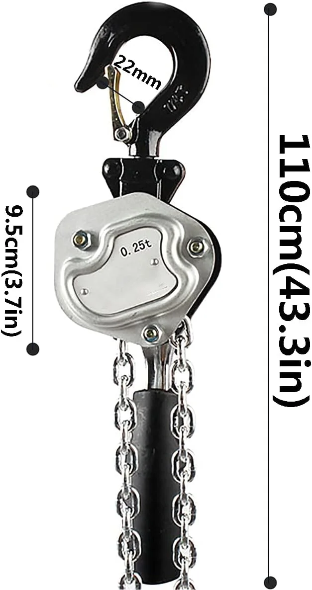 بالابر زنجیری دستی مینی 250 کیلوگرمی 551 پوندی با قرقره و وینچ بالابر با دسته طراحی انسانی بالابر زنجیری دستی مینی 250 کیلوگرمی 551 پوندی با قرقره و وینچ بالابر با دسته طراحی انسانی