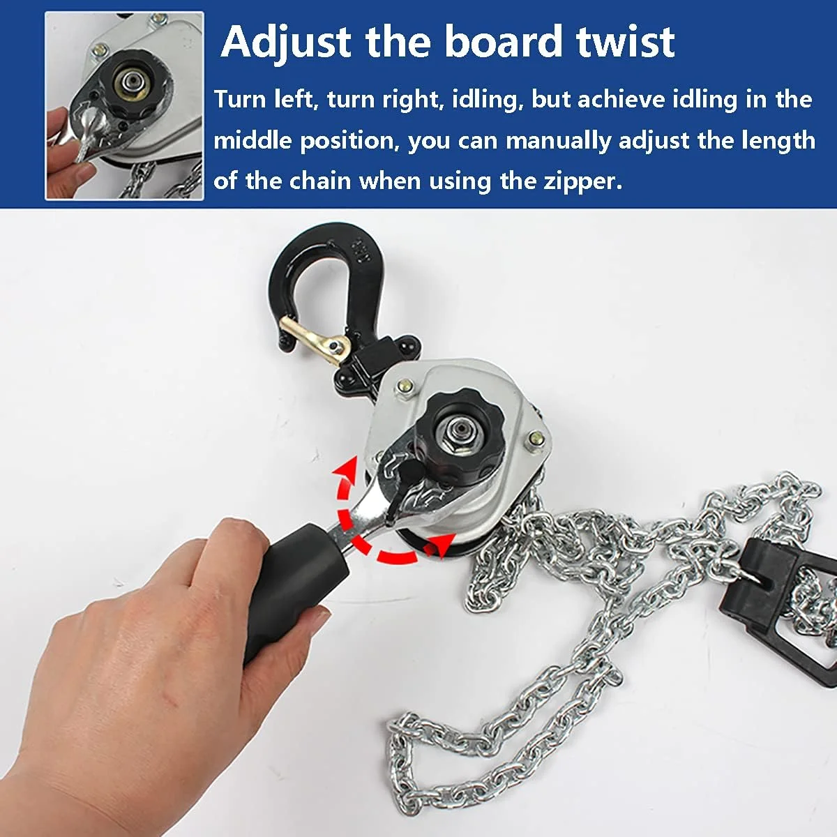 بالابر زنجیری دستی مینی 250 کیلوگرمی 551 پوندی با قرقره و وینچ بالابر با دسته طراحی انسانی بالابر زنجیری دستی مینی 250 کیلوگرمی 551 پوندی با قرقره و وینچ بالابر با دسته طراحی انسانی