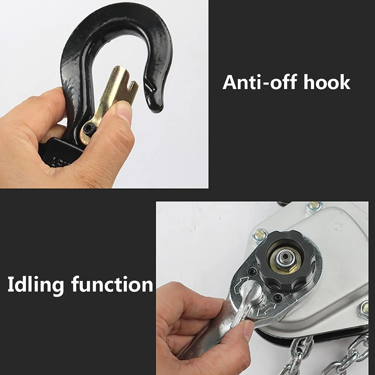 بالابر زنجیری دستی مینی 250 کیلوگرمی 551 پوندی با قرقره و وینچ بالابر با دسته طراحی انسانی بالابر زنجیری دستی مینی 250 کیلوگرمی 551 پوندی با قرقره و وینچ بالابر با دسته طراحی انسانی