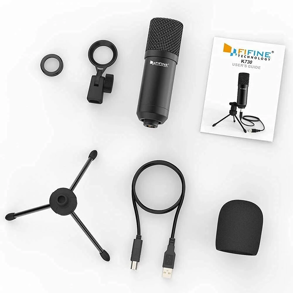 میکروفون USB کاندنسر FIFINE برای کامپیوتر ویندوز، لپ تاپ، مک، PS4 میکروفون USB کاندنسر FIFINE برای کامپیوتر ویندوز، لپ تاپ، مک، PS4
