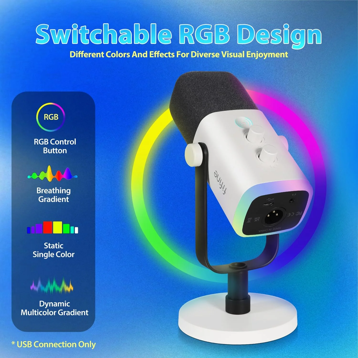 میکروفون گیمینگ USB XLR FIFINE برای PC PS4 PS5، میکروفون استریمینگ داینامیک برای استودیو پادکست برای ضبط استودیویی میکروفون گیمینگ USB XLR FIFINE برای PC PS4 PS5، میکروفون استریمینگ داینامیک برای استودیو پادکست برای ضبط استودیویی