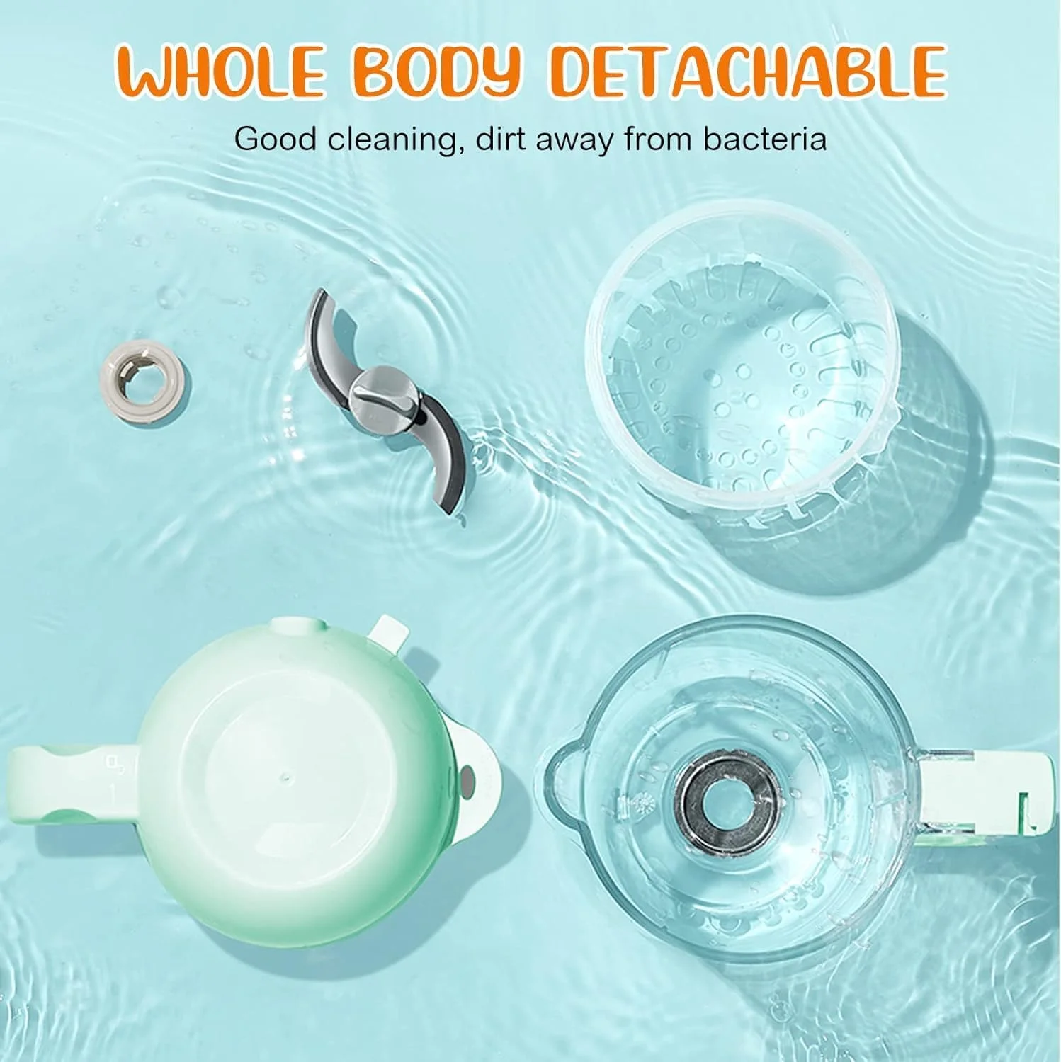 دستگاه بخارپز و مخلوط کن غذای کودک - 4 در 1 چند منظوره، یخ زدایی، گرم کردن، بخارپز نرم، بخارپز سریع (سبز)