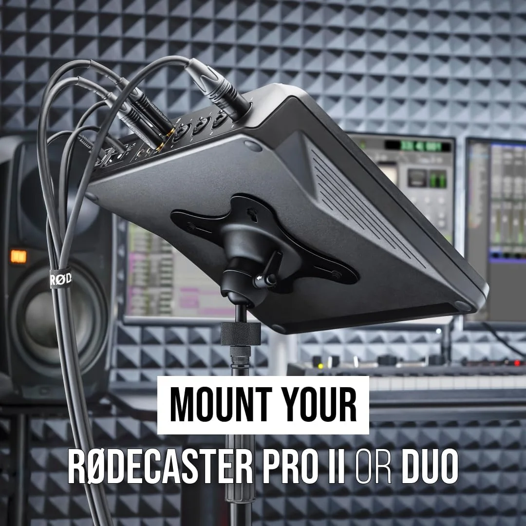 پایه قابل تنظیم RØDE VESA Mount برای RØDECaster Pro II و Duo برای نصب پایدار و انعطاف پذیر (پایه های 75 میلی متری و 100 میلی متری)
