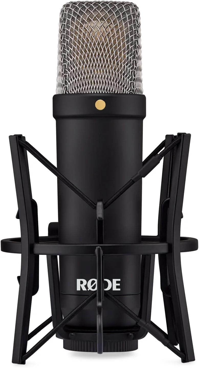 میکروفون استودیویی خازنی Rode NT1 Signature مشکی + پایه میکروفون Keepdrum