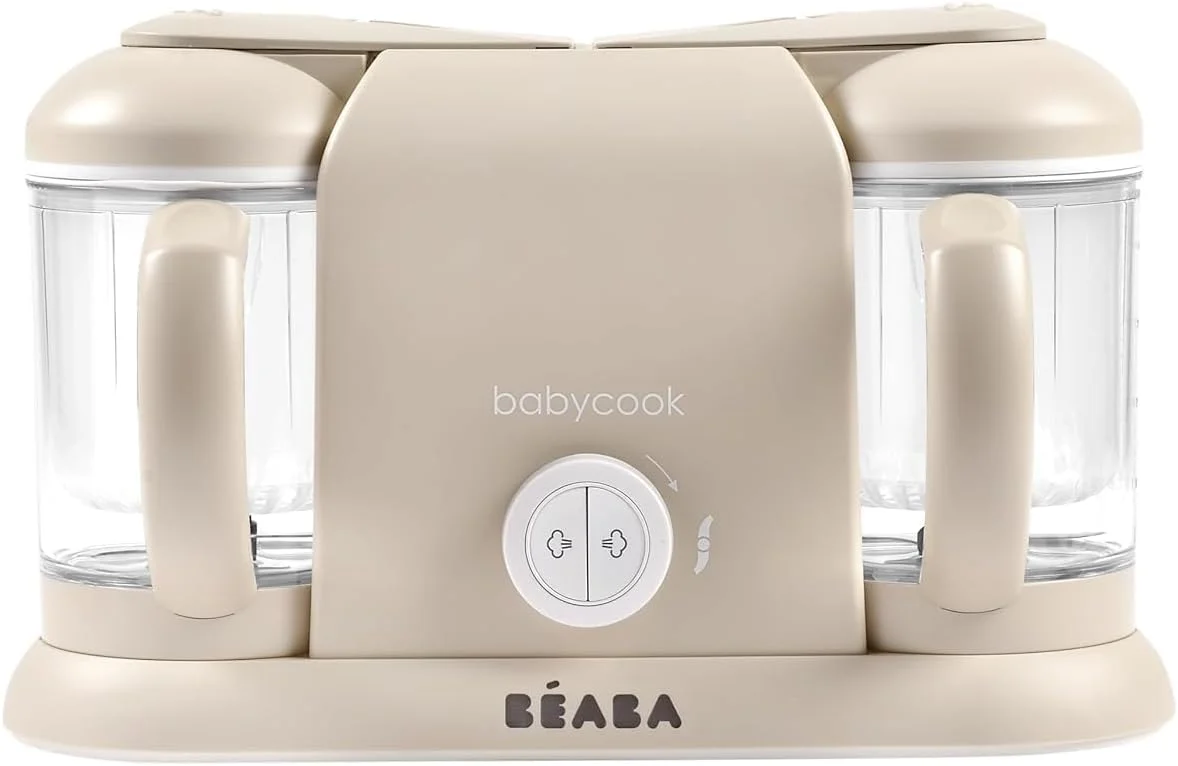 غذاساز کودک 4 در 1 BEABA Babycook Duo، پردازنده غذای کودک، مخلوط کن غذای کودک، بخارپز غذای کودک، غذای سالم و تازه کودک را در خانه درست کنید، ظرفیت 9.1 فنجان، 54 وعده در 20 دقیقه، جو دوسر