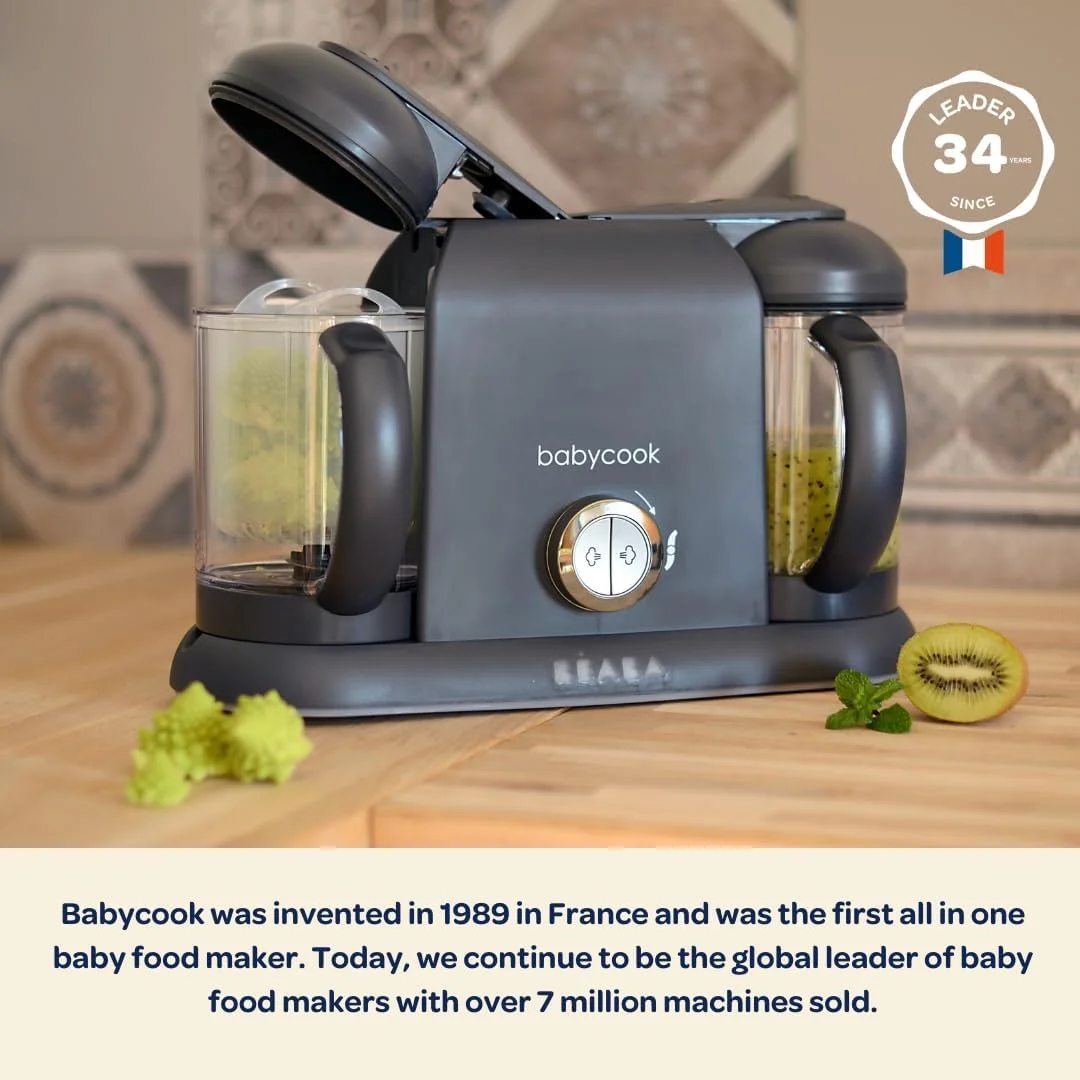 غذاساز کودک 4 در 1 BEABA Babycook Duo، پردازنده غذای کودک، مخلوط کن غذای کودک، بخارپز غذای کودک، غذای سالم و تازه کودک را در خانه درست کنید، ظرفیت 9.1 فنجان، 54 وعده در 20 دقیقه، جو دوسر غذاساز کودک 4 در 1 BEABA Babycook Duo، پردازنده غذای کودک، مخلوط کن غذای کودک، بخارپز غذای کودک، غذای سالم و تازه کودک را در خانه درست کنید، ظرفیت 9.1 فنجان، 54 وعده در 20 دقیقه، جو دوسر