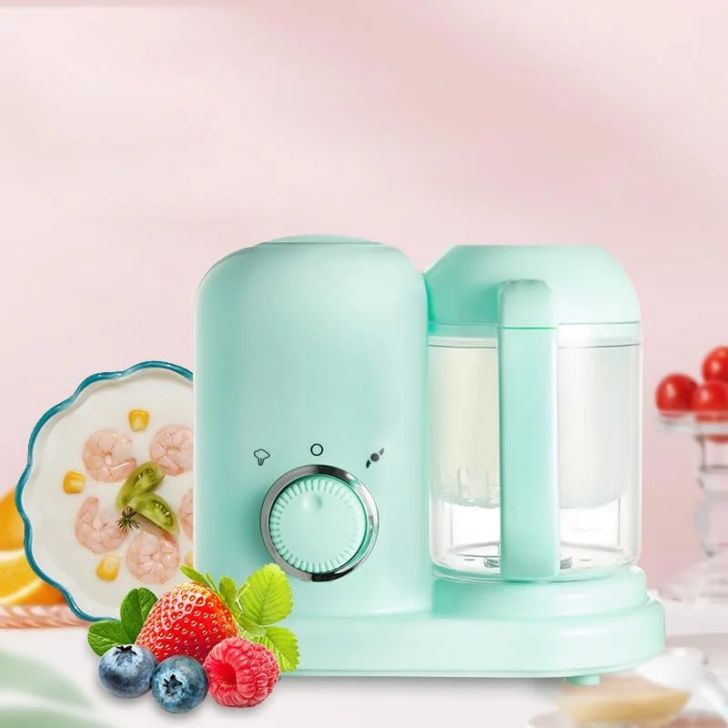 غذاساز کودک 4 در 1 Be-Worth با سبد بخارپز، مخلوط کن و بخارپز غذای کودک، پخت و آسیاب خودکار (آبی، 400 میلی لیتر)