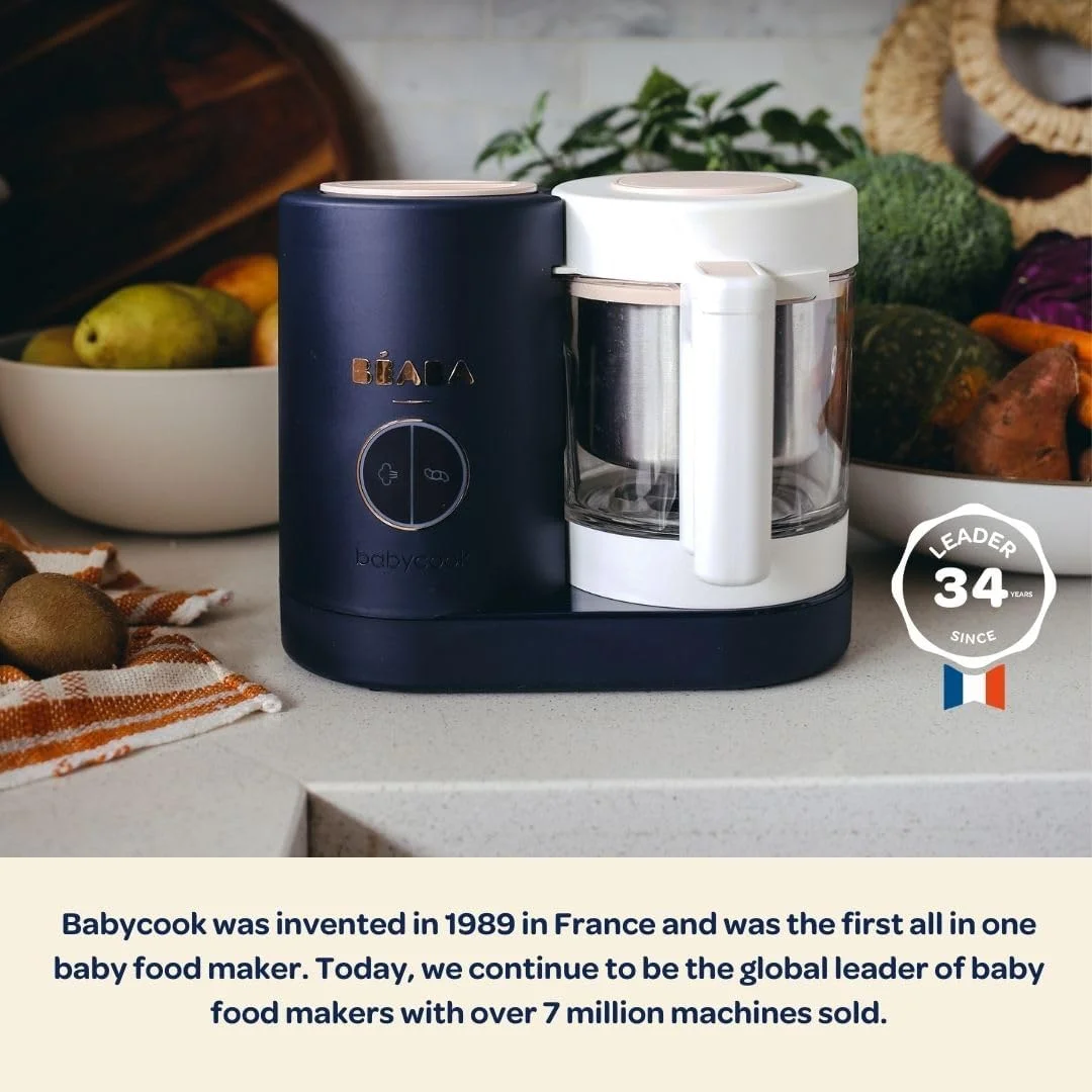 غذاساز کودک ب ب آ Babycook Neo | شیشه و استیل ضد زنگ | مورد اعتماد مادران مشهور | غذاساز پایدار کودک | رهبر جهانی | 34 وعده در 20 دقیقه غذاساز کودک ب ب آ Babycook Neo | شیشه و استیل ضد زنگ | مورد اعتماد مادران مشهور | غذاساز پایدار کودک | رهبر جهانی | 34 وعده در 20 دقیقه
