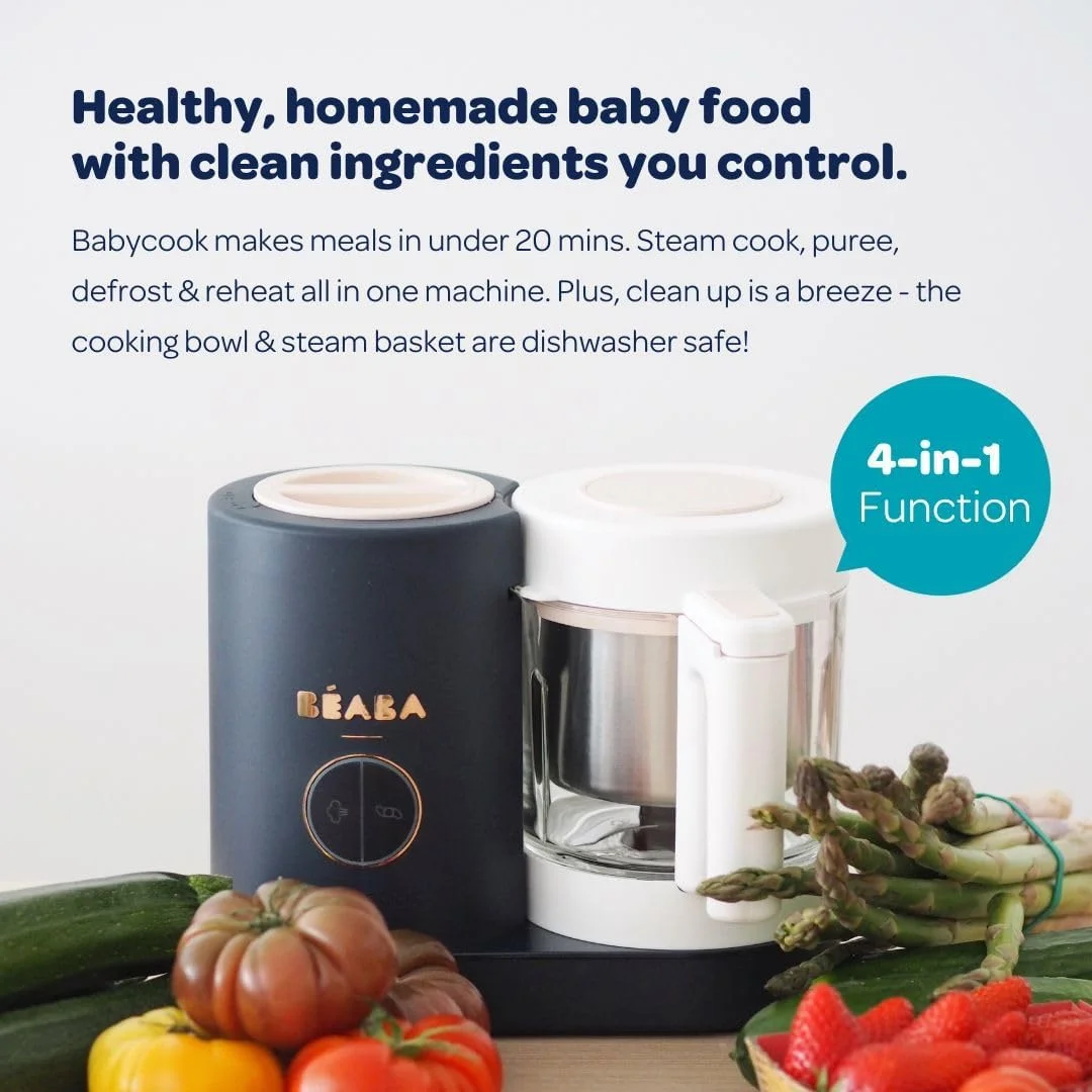 غذاساز کودک ب ب آ Babycook Neo | شیشه و استیل ضد زنگ | مورد اعتماد مادران مشهور | غذاساز پایدار کودک | رهبر جهانی | 34 وعده در 20 دقیقه غذاساز کودک ب ب آ Babycook Neo | شیشه و استیل ضد زنگ | مورد اعتماد مادران مشهور | غذاساز پایدار کودک | رهبر جهانی | 34 وعده در 20 دقیقه