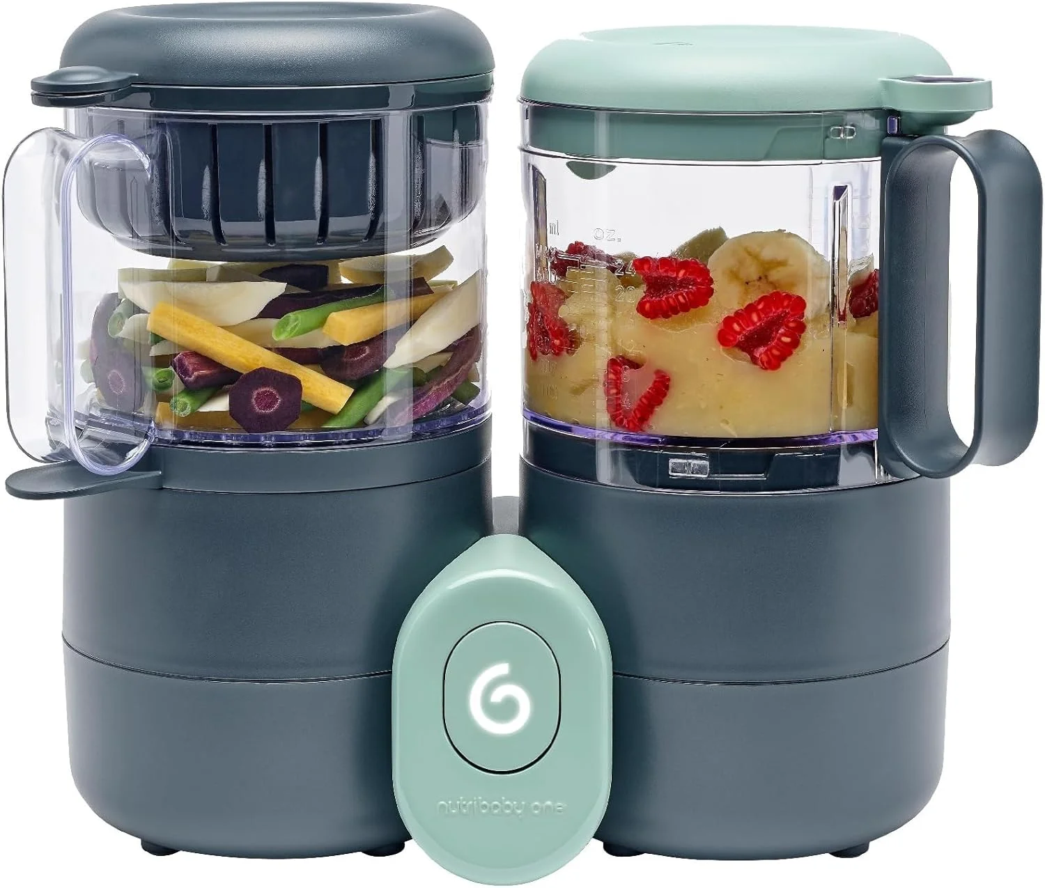 غذاساز کودک 4 در 1 Babymoov Nutribaby One، مخلوط کن و بخارپز غذای کودک، غذاساز برای از شیر گرفتن، گرم کننده، یخ زدا