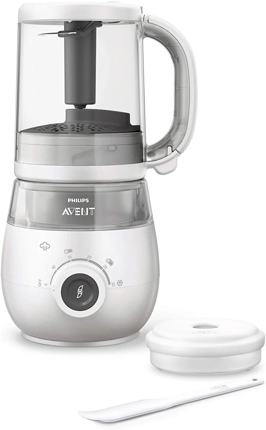 غذاساز کودک 4 در 1 سالم Philips AVENT مدل SCF883/01، ظرفیت 0.12 لیتر، خاکستری، سفید، 220-240 ولت، 50-60 هرتز، 0.7 متر
