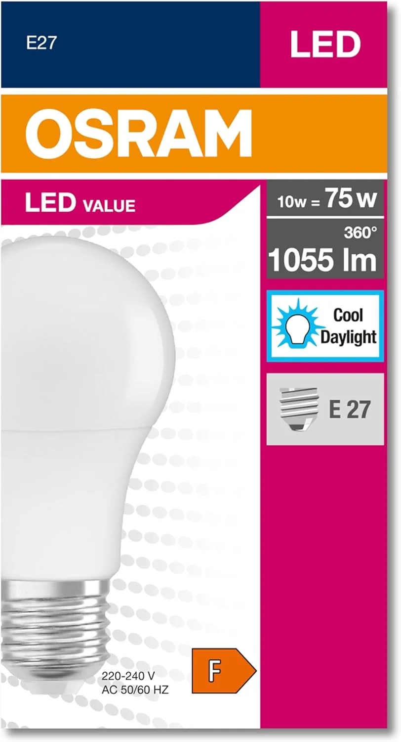 لامپ ال ای دی کلاسیک A مات OsRAM Led Value، سفید، Oled-11.5W/C/W/F/S