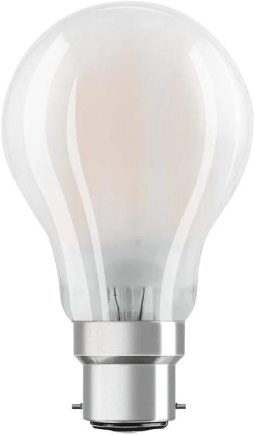 لامپ ال ای دی فیلامنتی مات OSRAM LED Star، پایه B22d، سفید سرد (4000K)، شکل حبابی، مجموعه جایگزین برای لامپ های معمولی 40 وات، بسته 1 عددی