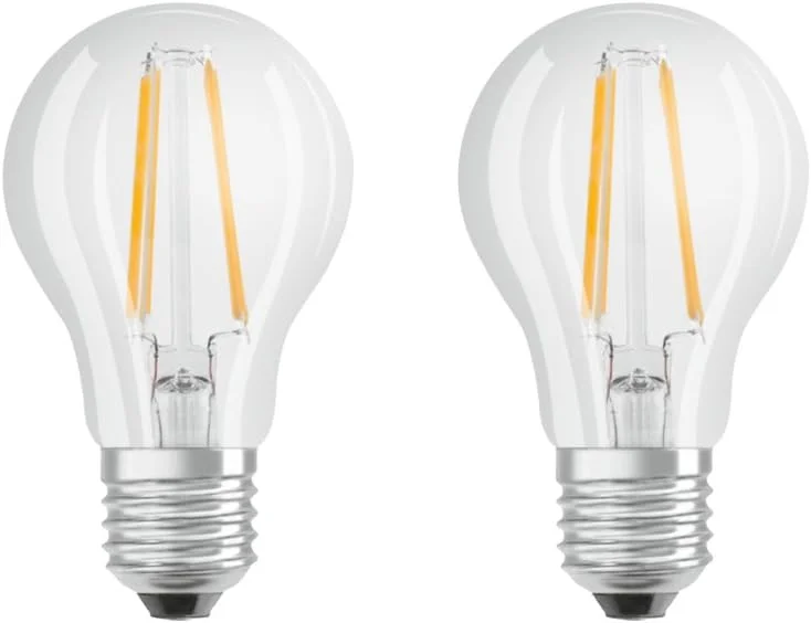 لامپ ال ای دی فیلامنتی کلاسیک OSRAM مدل CL A 60 827، پایه E27، توان 7 وات، نور سفید گرم