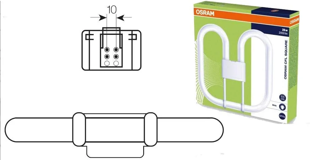 لامپ مربعی پروانه ای CFL اسرام (مناسب برای آپارتمان های JBR) - 20cm X 20cm لامپ مربعی پروانه ای CFL اسرام (مناسب برای آپارتمان های JBR) - 20cm X 20cm
