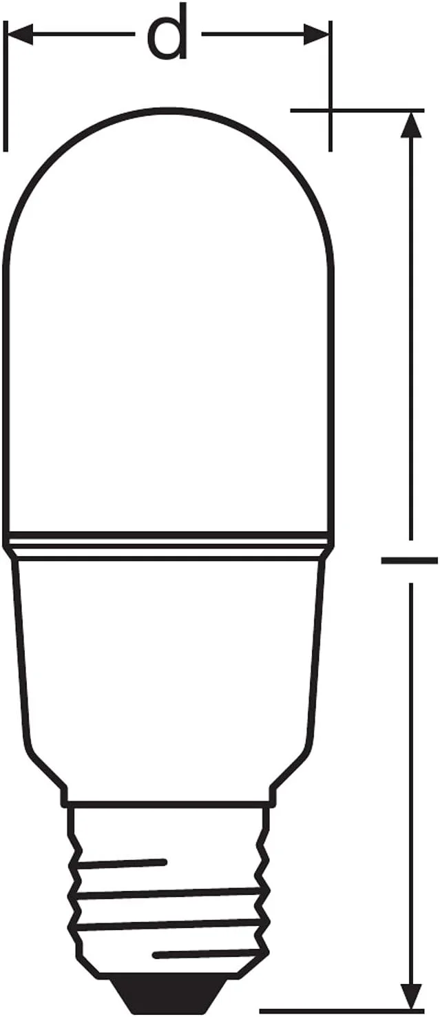 لامپ ال ای دی Osram / پایه E27 / سفید گرم (2700 کلوین) / جایگزین لامپ های رشته ای 75 وات / 10.00 وات / مات / LED Star Stick، بسته 1 عددی