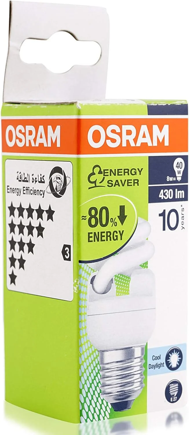لامپ ال ای دی اسپیرال OsRAM، سفید، Oesmtw/8W/C/D/S-Prom