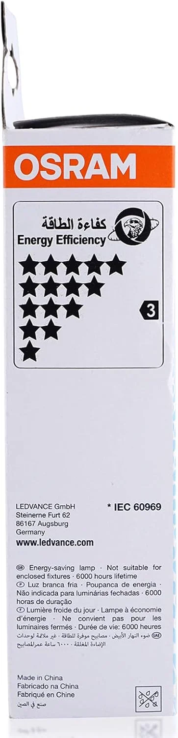 لامپ کم مصرف استوانه ای T3 اسرام | Clfi، شکل استوانه ای، کم مصرف (15 وات) پایه پیچی E27، نور روز لامپ کم مصرف استوانه ای T3 اسرام | Clfi، شکل استوانه ای، کم مصرف (15 وات) پایه پیچی E27، نور روز