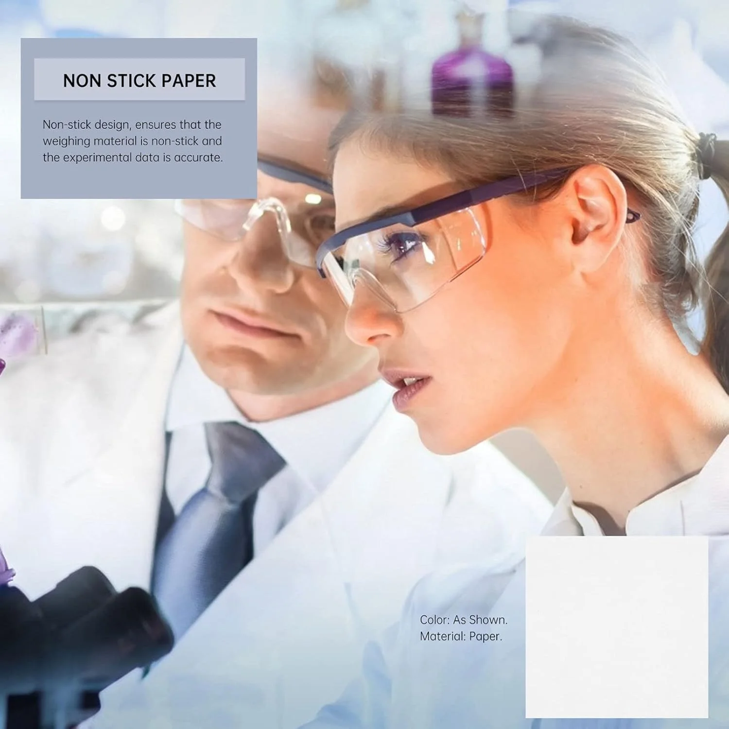 کاغذ توزین هموبلو 500 برگی، نچسب و غیر جاذب، کاغذ توزین نمونه آزمایشگاهی برای انتقال نمونه های اندازه گیری با ترازو کاغذ توزین هموبلو 500 برگی، نچسب و غیر جاذب، کاغذ توزین نمونه آزمایشگاهی برای انتقال نمونه های اندازه گیری با ترازو