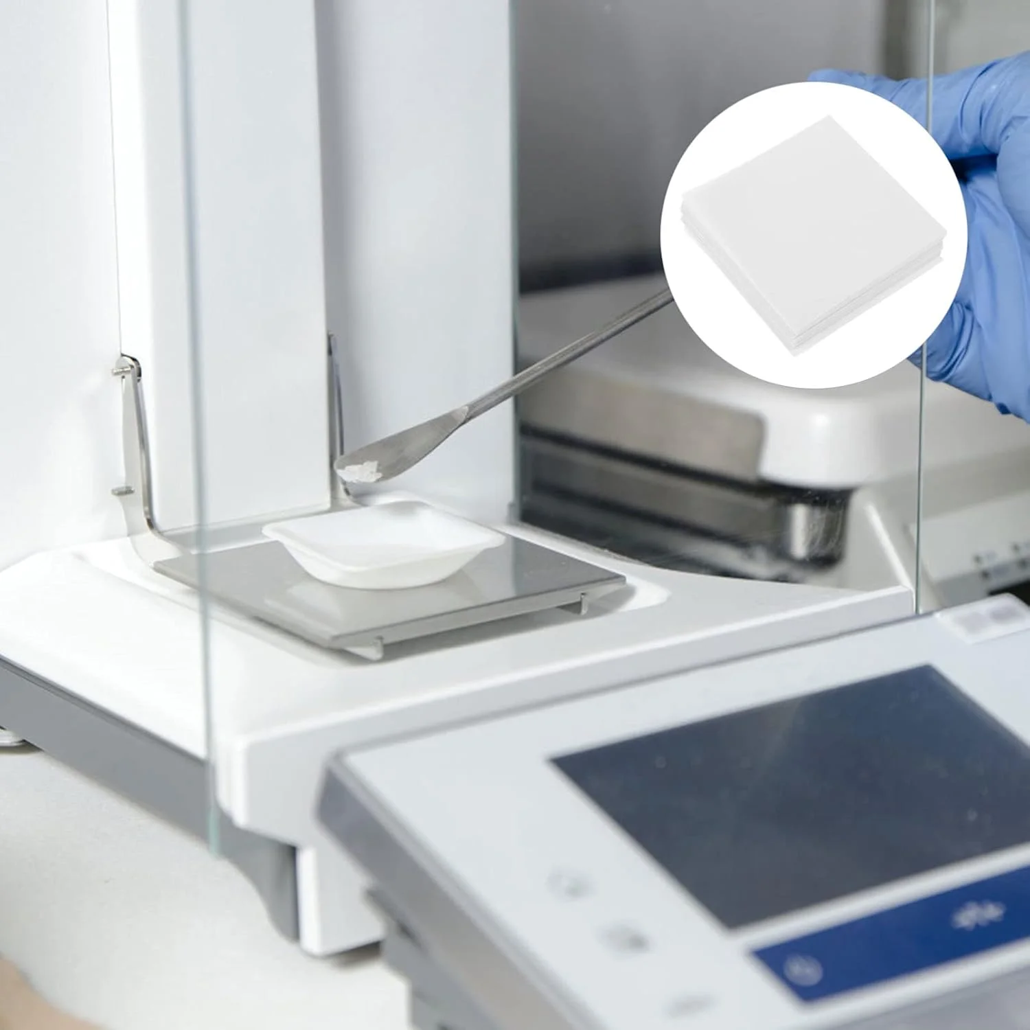 کاغذ توزین هموبلو 500 برگی، نچسب و غیر جاذب، کاغذ توزین نمونه آزمایشگاهی برای انتقال نمونه های اندازه گیری با ترازو کاغذ توزین هموبلو 500 برگی، نچسب و غیر جاذب، کاغذ توزین نمونه آزمایشگاهی برای انتقال نمونه های اندازه گیری با ترازو