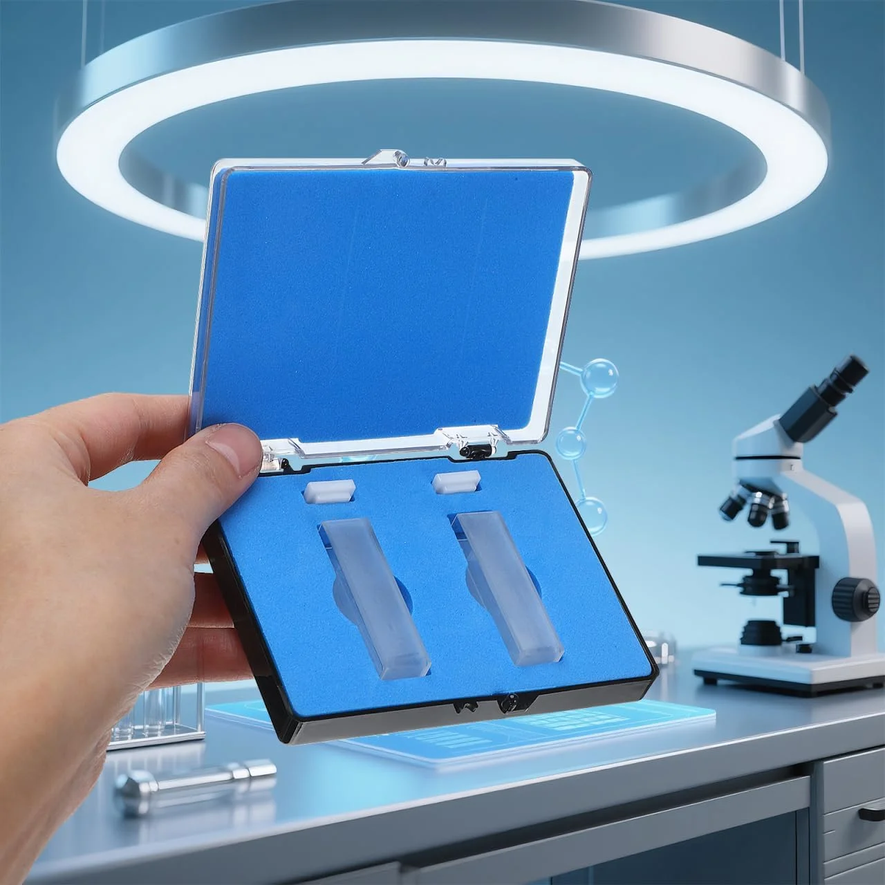 کووت کوارتز Hemobllo برای اسپکتروفتومتر: 2 عدد کووت آزمایشگاهی سلول اسپکترومتر، طول مسیر 10 میلی متر، ظرفیت 3.5 میلی لیتر کووت کوارتز Hemobllo برای اسپکتروفتومتر: 2 عدد کووت آزمایشگاهی سلول اسپکترومتر، طول مسیر 10 میلی متر، ظرفیت 3.5 میلی لیتر