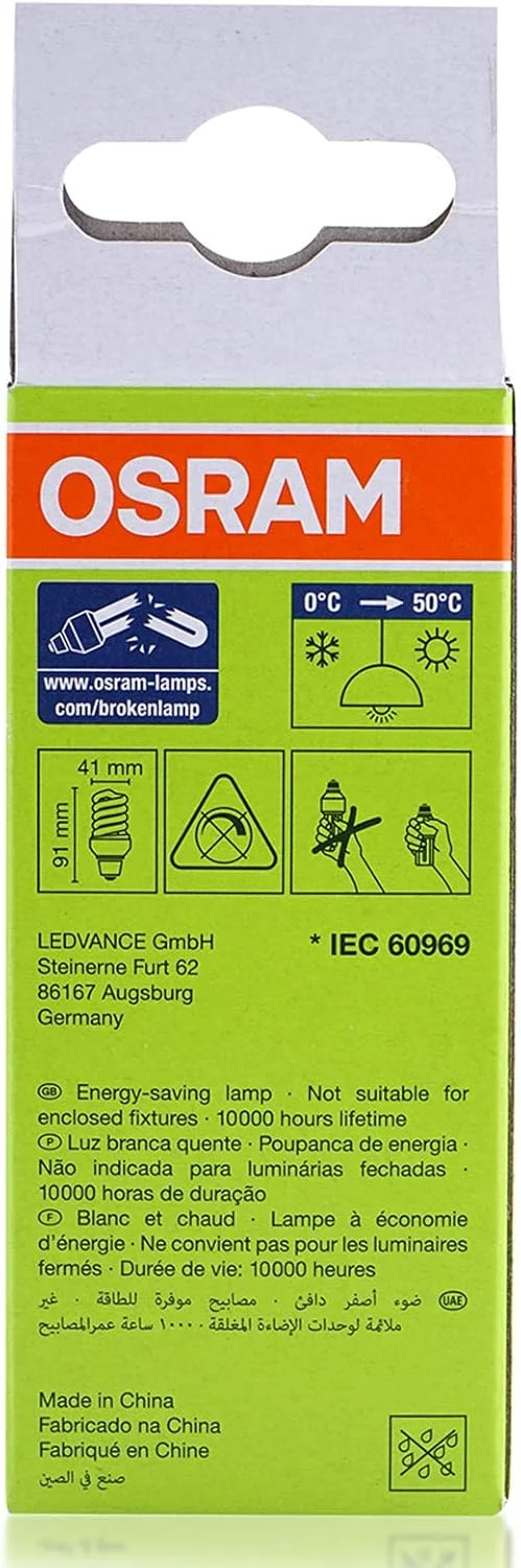لامپ کم مصرف مینی تویست اسرام، سفید، Oesmtwist/8W/W/W/Sp لامپ کم مصرف مینی تویست اسرام، سفید، Oesmtwist/8W/W/W/Sp