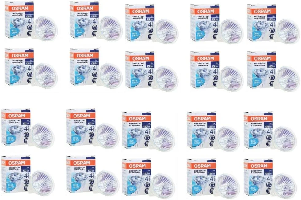 لامپ هالوژن 12 ولت GU5.3 50 وات استاندارد دایره ای OSRAM - بسته 20 عددی - ساخت آلمان لامپ هالوژن 12 ولت GU5.3 50 وات استاندارد دایره ای OSRAM - بسته 20 عددی - ساخت آلمان