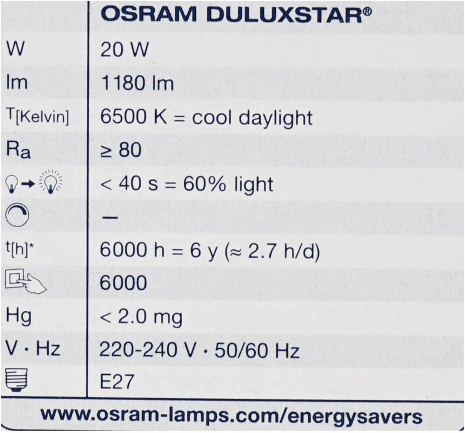 لامپ کم مصرف اسرام T4 20 وات/860/E-27 Day DuluxStar 4050300926414 اسرام لامپ کم مصرف اسرام T4 20 وات/860/E-27 Day DuluxStar 4050300926414 اسرام