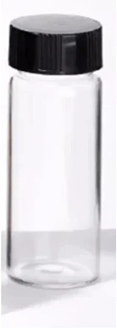 تجهیزات آزمایشگاهی 20 عدد بطری شیشه ای مهر و موم شده 3ml 5ml 10ml 15ml 20ml 30ml 40ml 50ml (شفاف/قهوه ای) نمونه معرف با درب پلاستیکی پیچی (20ml شفاف)