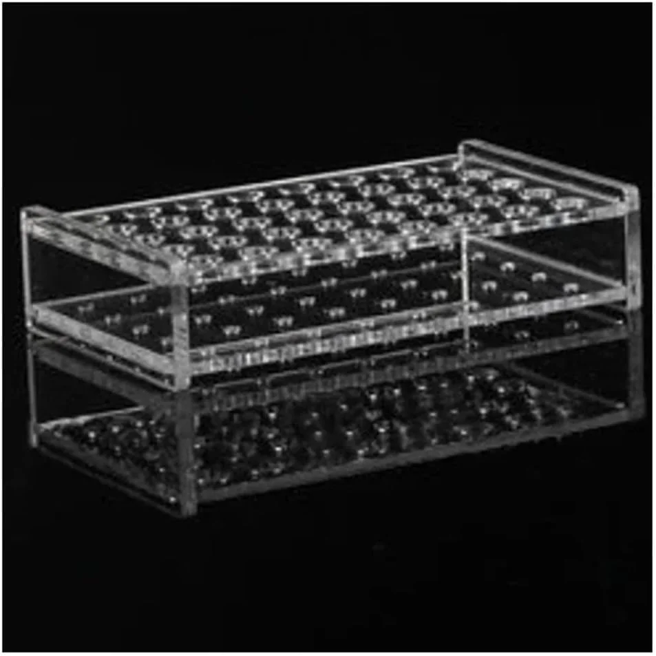 تجهیزات آزمایشگاهی 2 عدد در جعبه، رک لوله سانتریفیوژ، هولدر آکریلیک، دارای سوراخ های تهویه با 24/48/96 سوراخ (1.5 میلی لیتر، 24 سوراخ)