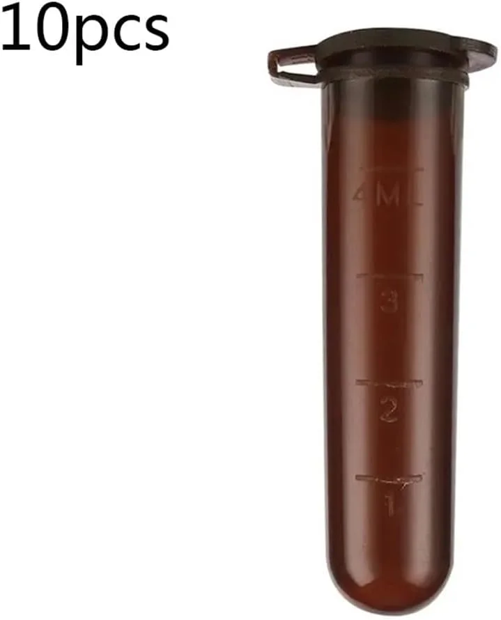 تجهیزات آزمایشگاهی 10 عدد لوله سانتریفیوژ پلاستیکی 5 میلی لیتری قهوه ای با درب فشاری مدرج، ویال نمونه ته گرد، لوله آزمایشگاهی تجهیزات آزمایشگاهی 10 عدد لوله سانتریفیوژ پلاستیکی 5 میلی لیتری قهوه ای با درب فشاری مدرج، ویال نمونه ته گرد، لوله آزمایشگاهی
