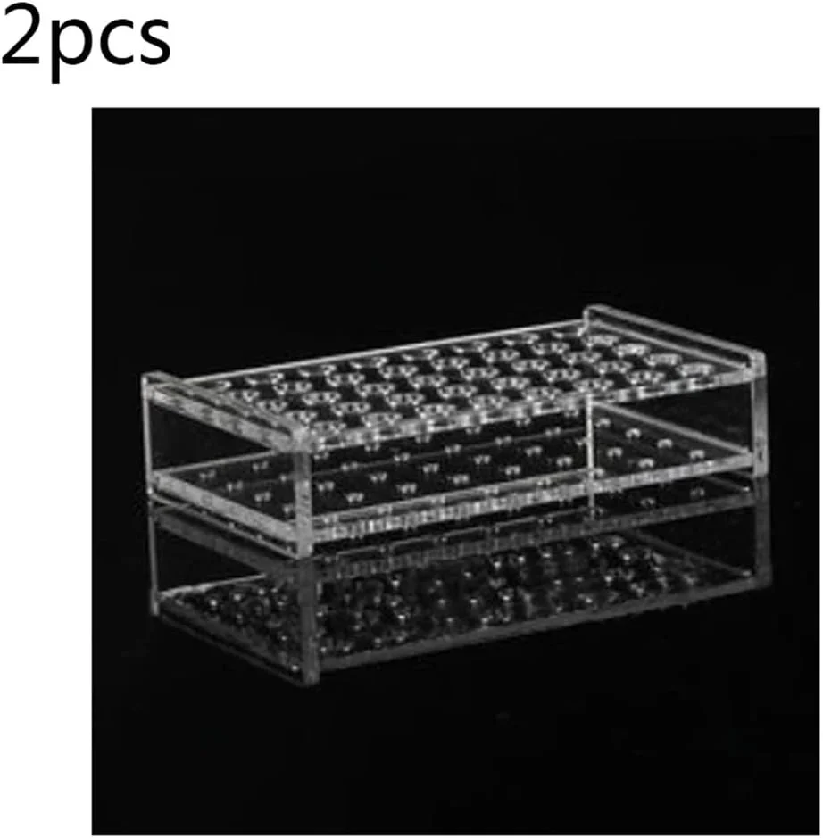 تجهیزات آزمایشگاهی 2 عدد در جعبه، رک لوله سانتریفیوژ، هولدر آکریلیک، دارای سوراخ های تهویه با 24/48/96 سوراخ (1.5 میلی لیتر، 24 سوراخ)