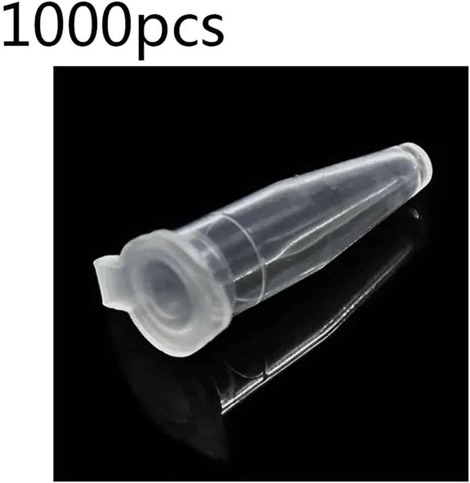 تجهیزات آزمایشگاهی 1000 عدد میکروتیوب لوله سانتریفیوژ 0.2 میلی لیتر لوله PCR سانتریفیوژ شفاف آزمایشگاهی 200 عدد بسته بندی مهر و موم نوک پایینی