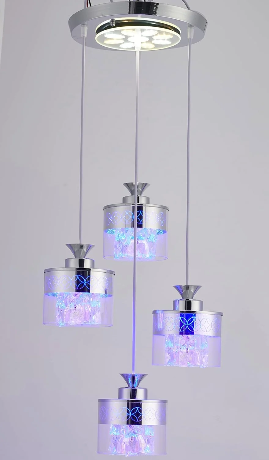 لوستر ال ای دی مدرن 3 رنگ HUA QIANG WANG به سبک لوکس نوردیک برای اتاق خواب، اتاق نشیمن، اتاق غذاخوری