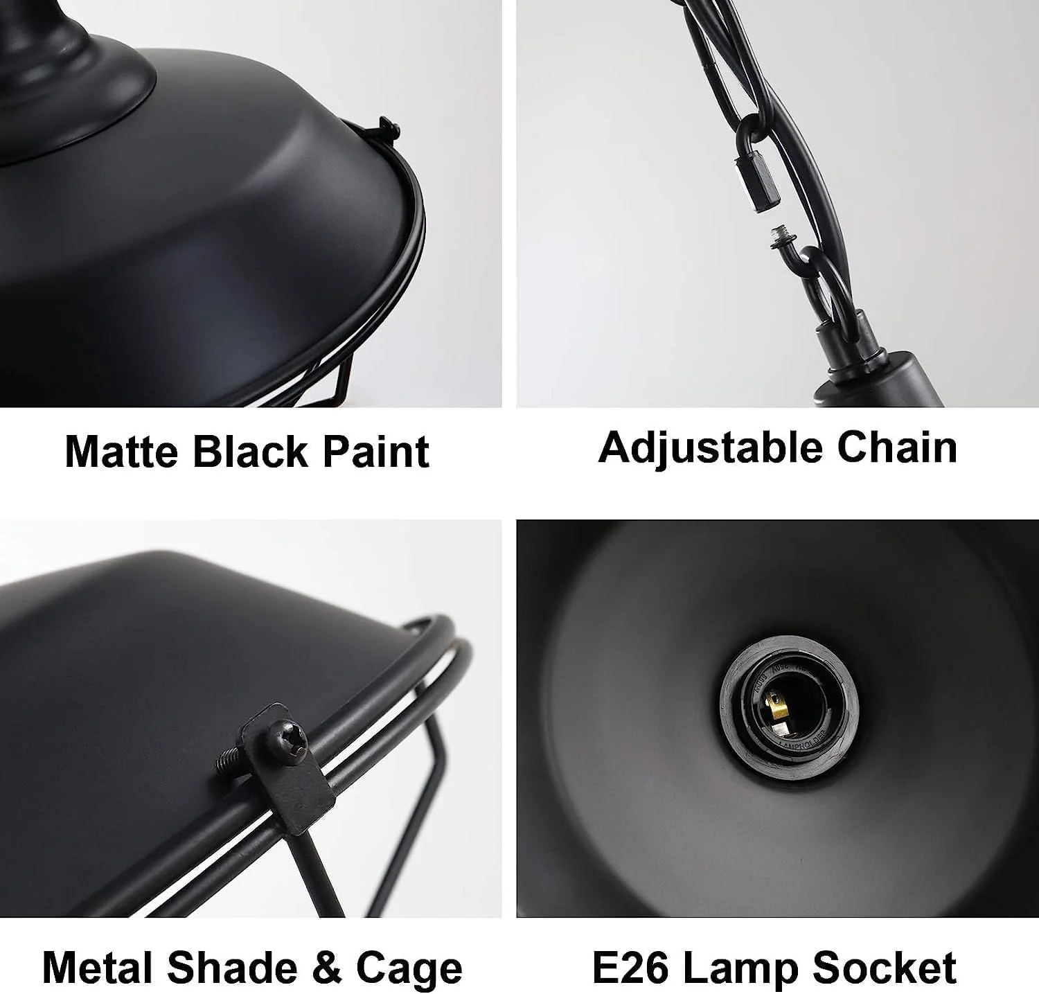 چراغ آویز مشکی طرح خانه روستایی HUA QIANG WANG، چراغ های آویز صنعتی وینتیج، روشنایی سقفی قفس فلزی سیمی با زنجیر قابل تنظیم برای آشپزخانه، انبار، راهرو، ایوان، راه پله، اتاق غذاخوری چراغ آویز مشکی طرح خانه روستایی HUA QIANG WANG، چراغ های آویز صنعتی وینتیج، روشنایی سقفی قفس فلزی سیمی با زنجیر قابل تنظیم برای آشپزخانه، انبار، راهرو، ایوان، راه پله، اتاق غذاخوری