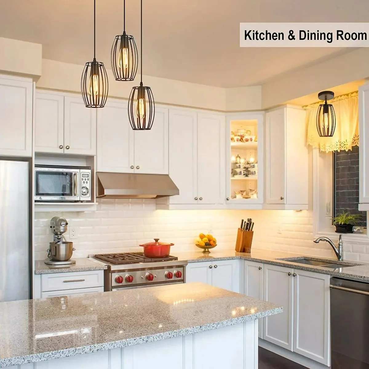 چراغ آویز صنعتی HUA QIANG WANG، لوستر سقفی مشکی وینتیج 3 شعله، چراغ آویز با ارتفاع قابل تنظیم برای جزیره آشپزخانه، اتاق نشیمن، اتاق غذاخوری، اتاق خواب چراغ آویز صنعتی HUA QIANG WANG، لوستر سقفی مشکی وینتیج 3 شعله، چراغ آویز با ارتفاع قابل تنظیم برای جزیره آشپزخانه، اتاق نشیمن، اتاق غذاخوری، اتاق خواب