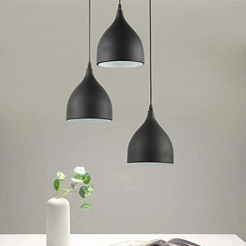 لوستر سقفی مدرن مشکی 3 شاخه HUA QIANG WANG، چراغ آویز صنعتی از جنس آهن فرفورژه، چراغ آویز با ارتفاع قابل تنظیم برای جزیره آشپزخانه، اتاق ناهارخوری، اتاق نشیمن، اتاق خواب لوستر سقفی مدرن مشکی 3 شاخه HUA QIANG WANG، چراغ آویز صنعتی از جنس آهن فرفورژه، چراغ آویز با ارتفاع قابل تنظیم برای جزیره آشپزخانه، اتاق ناهارخوری، اتاق نشیمن، اتاق خواب