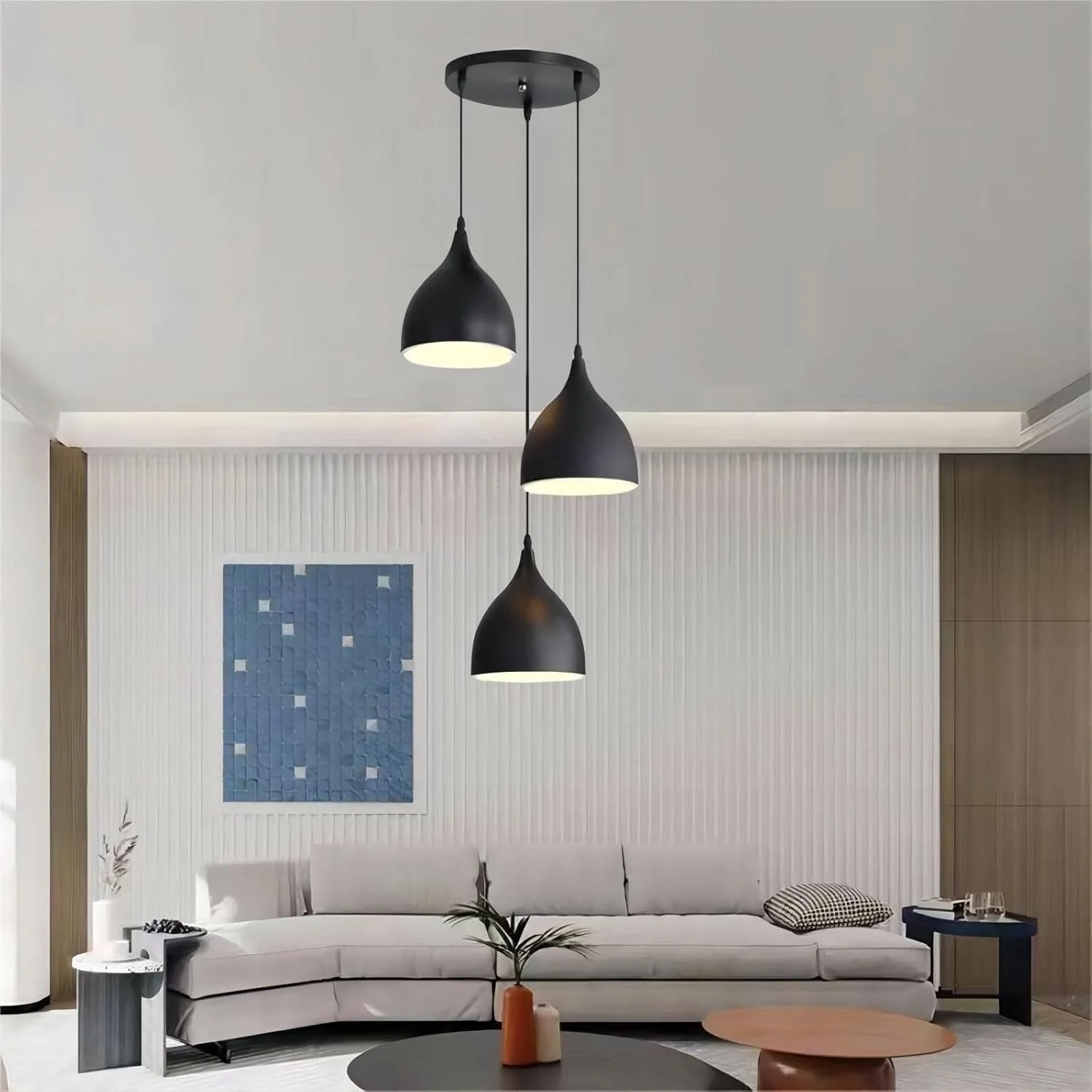 لوستر سقفی مدرن مشکی 3 شاخه HUA QIANG WANG، چراغ آویز صنعتی از جنس آهن فرفورژه، چراغ آویز با ارتفاع قابل تنظیم برای جزیره آشپزخانه، اتاق ناهارخوری، اتاق نشیمن، اتاق خواب لوستر سقفی مدرن مشکی 3 شاخه HUA QIANG WANG، چراغ آویز صنعتی از جنس آهن فرفورژه، چراغ آویز با ارتفاع قابل تنظیم برای جزیره آشپزخانه، اتاق ناهارخوری، اتاق نشیمن، اتاق خواب