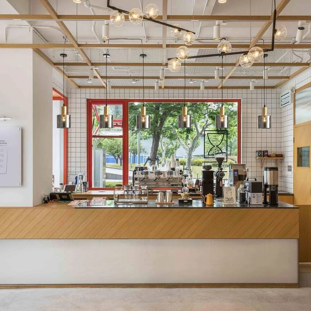 چراغ آویز شیشه ای HUA QIANG WANG، چراغ آویز مدرن با سایه استوانه ای دودی خاکستری، چراغ روشنایی آویز صنعتی وینتیج