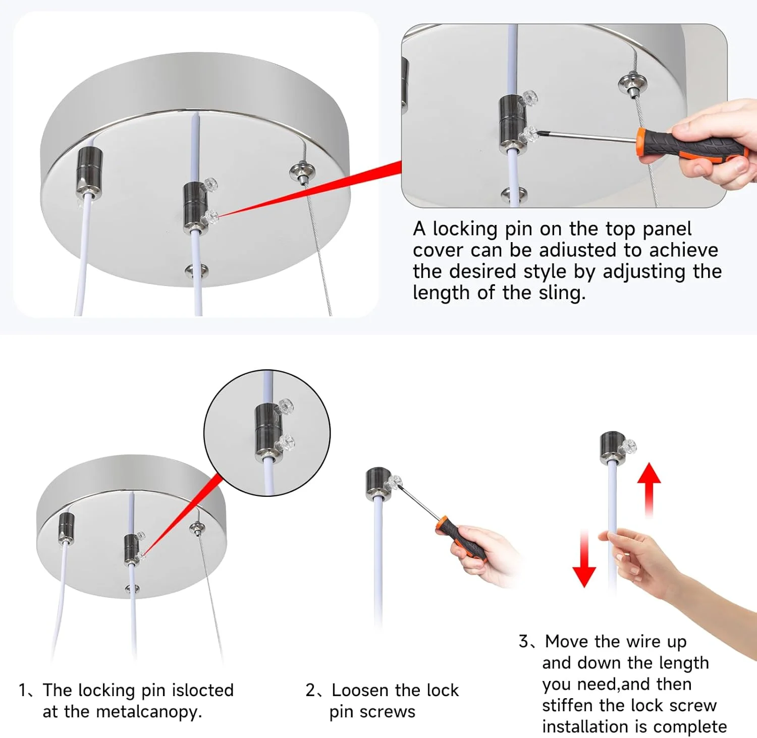 لوستر ال ای دی مدرن 3 رنگ HUA QIANG WANG، لوستر کروم، چراغ آویز اتاق ناهارخوری، چراغ آویز سقفی با ارتفاع قابل تنظیم برای اتاق نشیمن، ورودی، راه پله، اتاق خواب، جزیره آشپزخانه لوستر ال ای دی مدرن 3 رنگ HUA QIANG WANG، لوستر کروم، چراغ آویز اتاق ناهارخوری، چراغ آویز سقفی با ارتفاع قابل تنظیم برای اتاق نشیمن، ورودی، راه پله، اتاق خواب، جزیره آشپزخانه