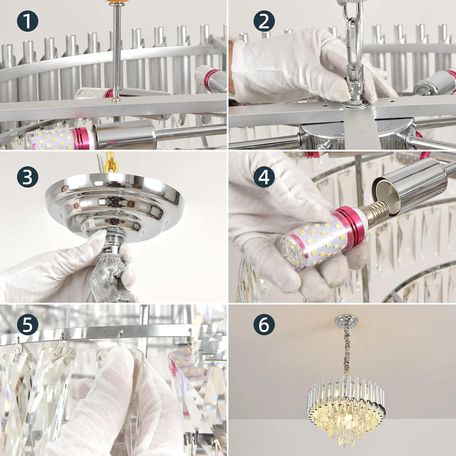 لوسترهای کریستالی مدرن HUA QIANG WANG، لوستر کرومی 16 اینچی، چراغ آویز کریستالی گرد، چراغ های سقفی لوستر مدرن 3 طبقه برای اتاق غذاخوری، اتاق نشیمن، اتاق خواب، راهرو (400 میلی متر) لوسترهای کریستالی مدرن HUA QIANG WANG، لوستر کرومی 16 اینچی، چراغ آویز کریستالی گرد، چراغ های سقفی لوستر مدرن 3 طبقه برای اتاق غذاخوری، اتاق نشیمن، اتاق خواب، راهرو (400 میلی متر)