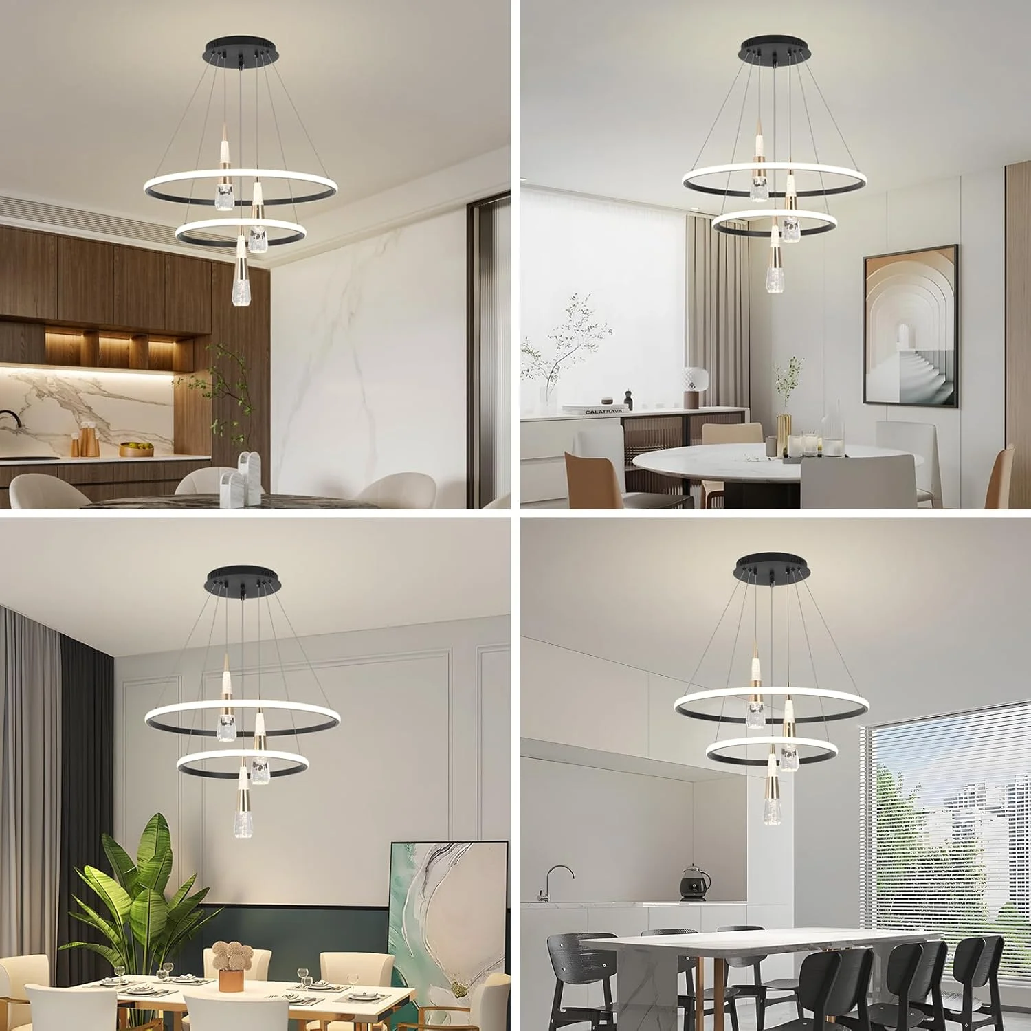 لوستر آویز مدرن YATAI، چراغ آویز 3 شاخه به شکل ذرت، لوسترهای آویز قدیمی، چراغ های آویز قابل تنظیم ارتفاع 76 وات برای میز ناهار خوری، جزیره و رستوران، 3000K-6000K